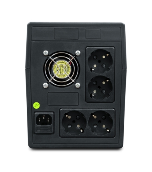 Источник бесперебойного питания Powerman UPS Back Pro 1500 black (линейно-интерактивный, 1500VA, 900W, 4xEURO) (6117061)
