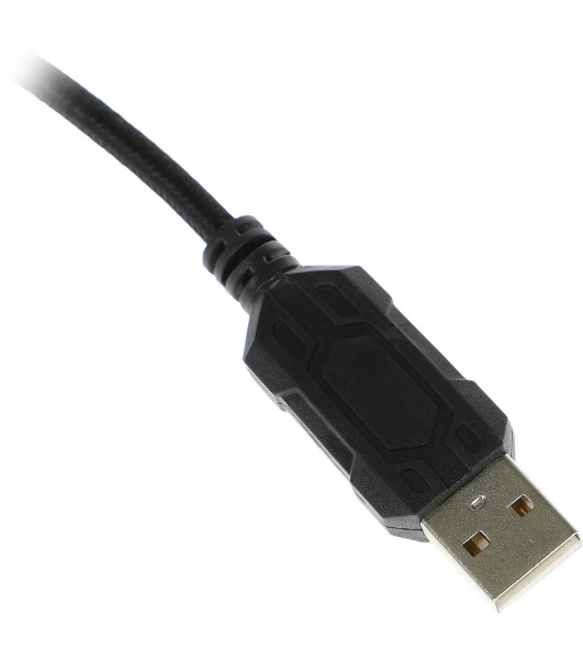 Гарнитура Acer AHW120 чёрный, проводная, USB, подсветка