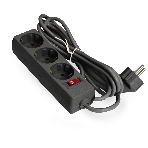 Удлинитель ExeGate EC-3-3B EX279351RUS черный, 3 м, евровилка, 3 розетки, 2200 Вт, фото 1