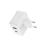 Сетевое зарядное устройство Maxvi CHL-603PD Type-C\USB 30W 6A (3A+3A) PD QC3.0, белый, фото 1