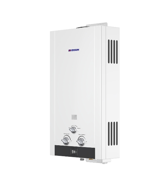 Водонагреватель газовый Edisson HEAT H 20 D белый, проточный, 10 л/мин, 20 кВт, газ-контроль