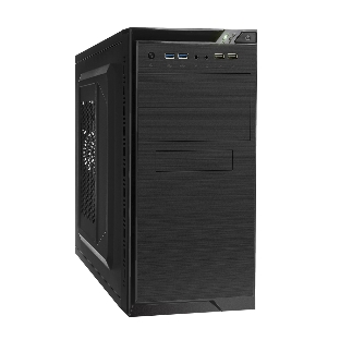 Компьютерный корпус Minitower ExeGate QA-412U Black, mATX, (XP450, Black, 120мм), 2хUSB+2хUSB 3.0, Audio
