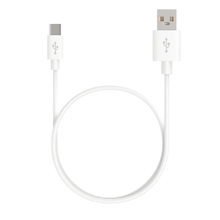 Кабель Maxvi MC-02 white USB-A - Type-C ток макс. нагрузки 2А, макс. напряжение 5V, длина кабеля 1м, материал PVC, белый