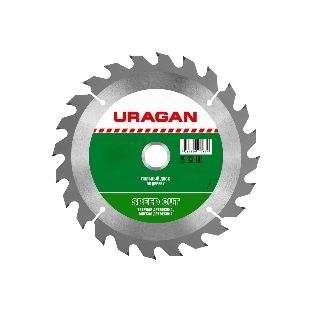 Диск URAGAN Fast 185x30/20мм 24Т, диск пильный по дереву