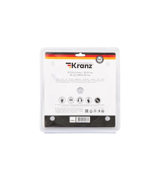 Диск пильный Kranz 200 мм х 48 зуб х 30/20 мм