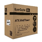 Компьютерный корпус Miditower ExeGate EVO-8225-NPX500 (ATX, БП 500NPX с вент. 12см, 2хUSB+1хUSB 3.0, черный, 2 вент. с RGb подсветкой и полоса на передней панели, боковая панель - закаленное стекло), фото4