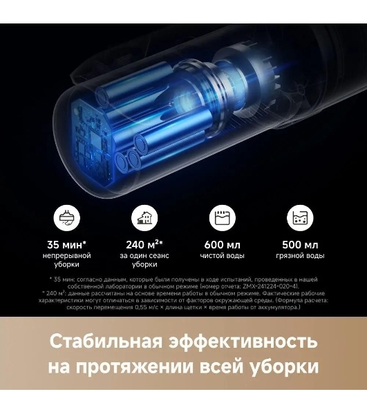 Пылесос вертикальный моющий Trouver K20 Flex Reach черный, питание от аккумулятора, 250 Вт, уборка влажная/сухая, пылесборник 0.6 л