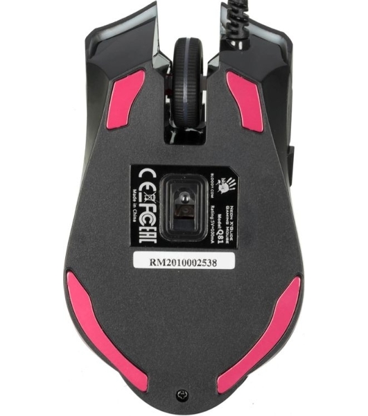Мышь проводная A4Tech Bloody Q81 черный, 3200 dpi, USB, кнопки - 8