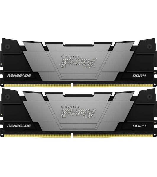 Оперативная память Kingston Fury Renegade, DDR4, 16GB (2x8GB), 4266MHz, CL19, DIMM, с радиатором, черный