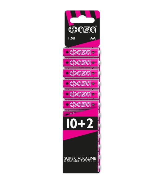 Элемент питания JazzWay LR 6 (AA) ФАZА Super Alkaline набор 10+2