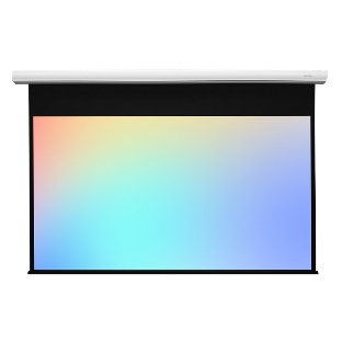 Экран с электроприводом Lumien Master Control 204х240 см (раб. область 130х232см) (0') Matte White FiberGlass черная кайма сверху 70 см 16:9