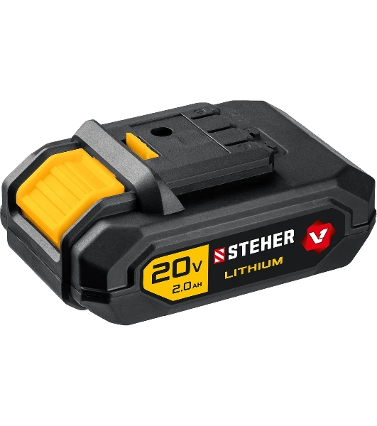 Дрель-шуруповерт STEHER CD-200-1, 20 В, 2 Ач, 45 Нм, бесщеточный