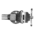 Тиски слесарные Denzel BVH-100 100 мм, поворотные, стальная направляющая, с наковальней, фото8