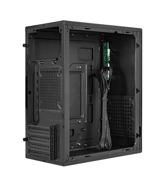 Компьютерный корпус Minitower ExeGate BAA-308M-AAA400 (mATX, БП AAA400 с вент. 8см, 2*USB, HD Audio, черный)