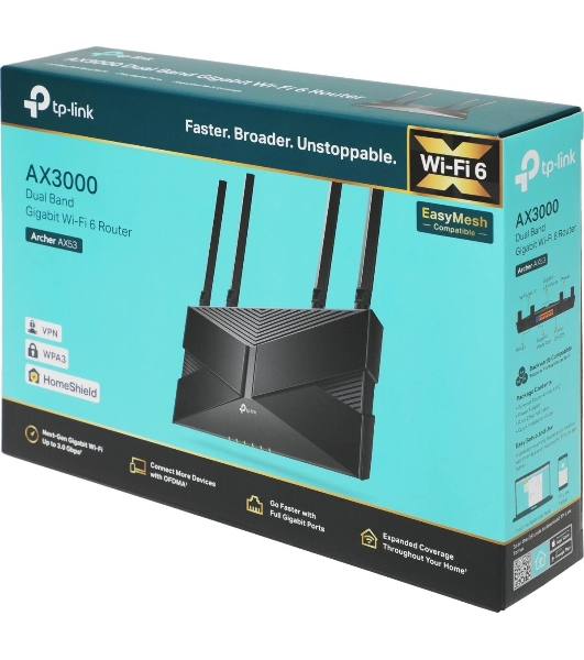 Двухдиапазонный гигабитный Wi-Fi 6 роутер TP-Link Archer AX53 AX3000