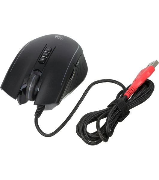 Мышь проводная A4Tech Bloody Q81 черный, 3200 dpi, USB, кнопки - 8