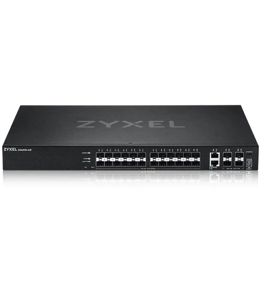Коммутатор Zyxel XGS2220-30F L3 Access switch, rack 19', 24xSFP, 2xRJ-45: 1/2.5/5/10G, 4xSFP+, standalone/cloud management