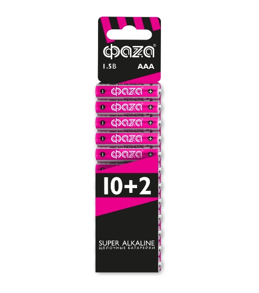 Элементы питания JazzWay LR03 (AAA) ФАZА Super Alkaline набор 10+2
