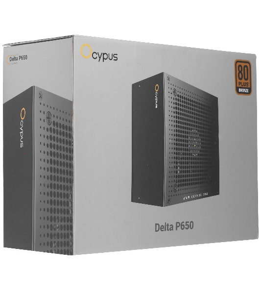 Блок питания Ocypus Delta P650, 650W, APFC, 80+ Bronze, ATX 2.53, 120мм Fan (P650-BF)