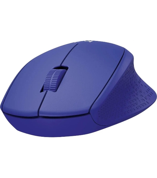 Мышь беспроводная Logitech M330 SILENT PLUS синий, 1000 dpi, радиоканал, USB, кнопки - 3