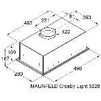 Вытяжка полновстраиваемая Maunfeld Crosby Light 5028, черный, 50 см, 850 куб. м/ч, 55 дБ, фото2