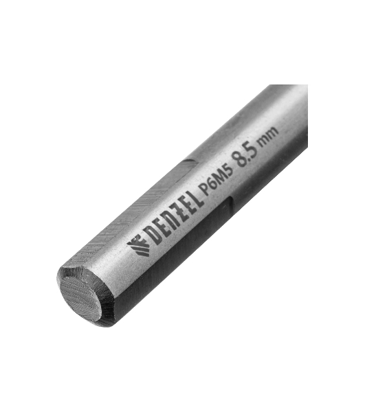 Сверло спиральное по металлу Denzel 8,5 x 117мм, Р6М5, Golden Tip, многогранная заточка