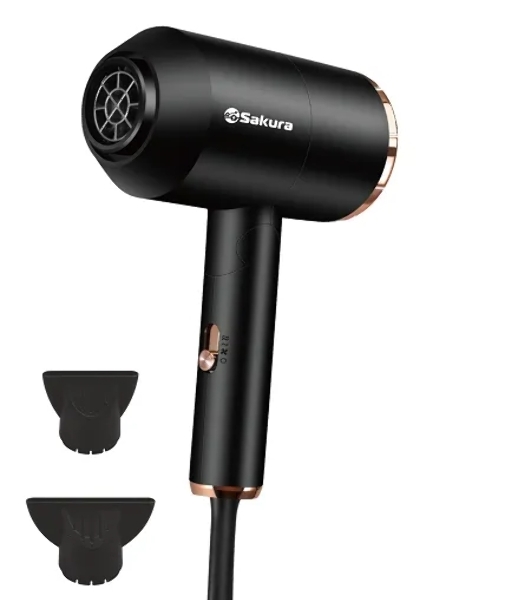 Фен SAKURA SA-4044BK Professional черный, 2000 Вт, компактный