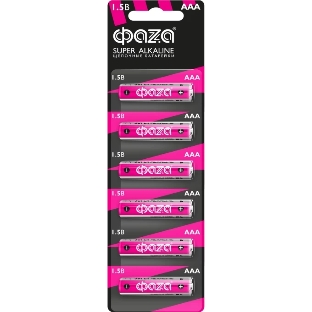 Элемент питания JazzWay LR03 (AAA) ФАZА Super Alkaline блистер, 6 шт.