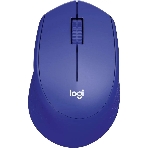 Мышь беспроводная Logitech M330 SILENT PLUS синий, 1000 dpi, радиоканал, USB, кнопки - 3, фото 1