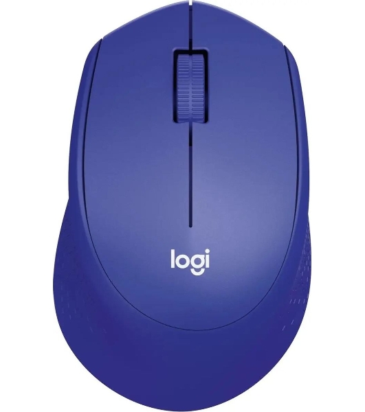 Мышь беспроводная Logitech M330 SILENT PLUS синий, 1000 dpi, радиоканал, USB, кнопки - 3