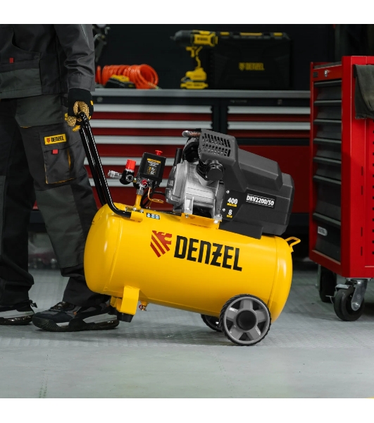 Компрессор воздушный Denzel DKV2200/50,Х-PRO 2,2 кВт, 400 л/мин, 50 л