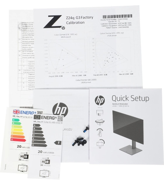 Монитор 23.8' HP Z24Q G3 IPS 2560x1440, 90 Гц, 5 мс, 16:9, 400 кд/м², HDMI 2.0, DP 1.4, USB Hub (4x USB 3.0), HDR10, черный и серебристый