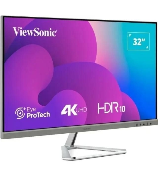 Монитор ViewSonic 31.5' VX3276-4K-MHD-2 серебристый VA LED 16:9 HDMI M/M матовая 350cd 178гр/178гр 3840x2160 60Hz DP 4K 6.9кг