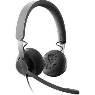 Гарнитура Logitech Zone Wired UC графит, проводная, USB-C, сертификация Microsoft Teams