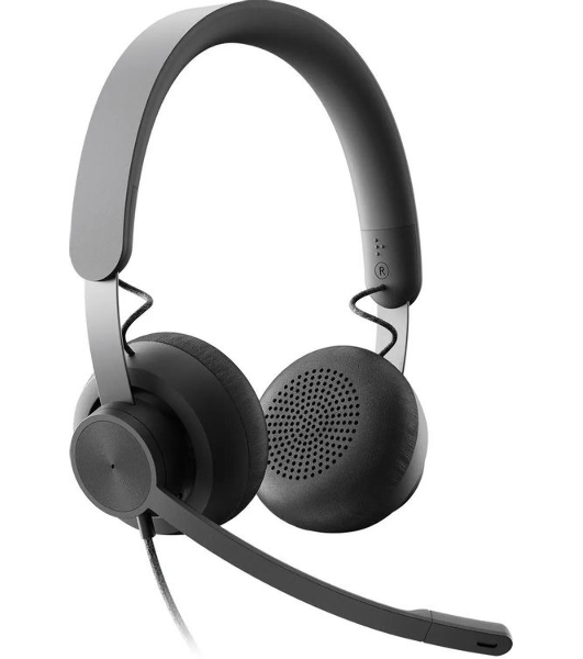 Гарнитура Logitech Zone Wired UC графит, проводная, USB-C, сертификация Microsoft Teams
