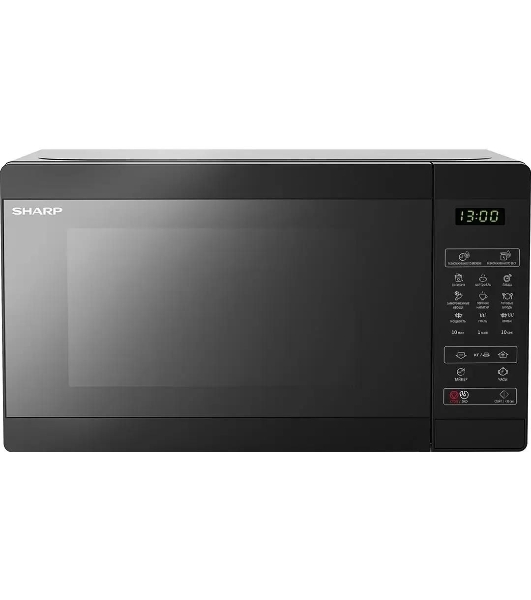 Микроволновая печь Sharp R-6800RK черный, 20 л, 800 Вт, переключатели - сенсор