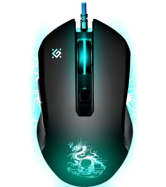 Мышь проводная Defender Sky Dragon GM-090L черный, 3200 dpi, USB, кнопки - 6