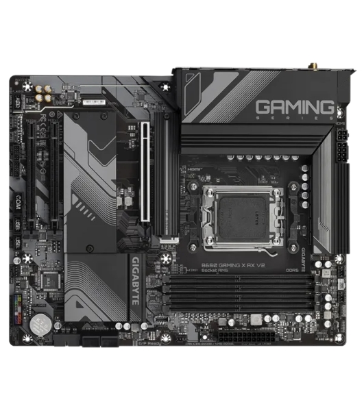 Материнская плата Gigabyte B650 GAMING X AX V2, AM5, AMD B650, 4xDDR5, 4xSATA, 3xM.2, 1xPCI-E 4.0 x16, 2xPCI-E 3.0 x1, 1xUSB-A 3.2 Gen 2, 3xUSB-A 3.2 Gen 1, 1xUSB-C 3.2 Gen 2, 1x 2.5Gb LAN, 3x3.5 мм, 7.1, ATX