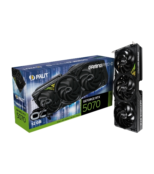 Видеокарта Palit PA-RTX 5070 GAMINGPRO-S OC 12Gb RTX 5070 12Gb 192bit GDDR7 2325/28000 HDMIx1 DPx3 HDCP Ret