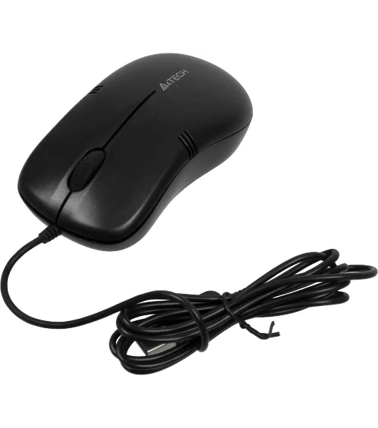 Мышь проводная A4Tech OP-560NU черный, 1200 dpi, USB, кнопки - 3