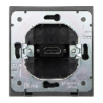 Розетка Kranz STRONG HDMI с/у графит, фото3