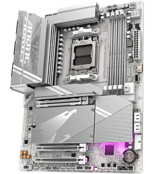 Материнская плата Gigabyte X870 A ELITE X ICE Socket AM5 AMD X870 4xDDR5 ATX AC`97 8ch(7.1) 2.5Gg RAID+HDMI