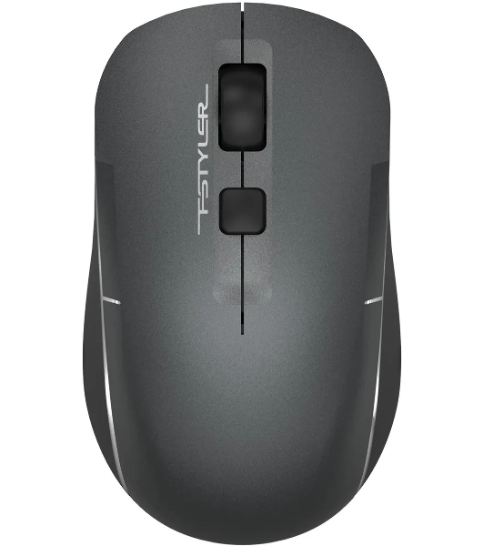 Мышь беспроводная A4Tech Fstyler FB26CS Air2 серый/черный, 2000 dpi, радиоканал, Bluetooth, USB, кнопки - 4