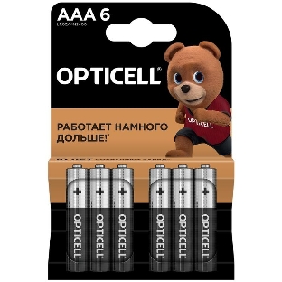 Элемент питания алкалиновый AAA/LR03 (блист. 6шт) Basic Opticell 5051007