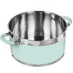 Кастрюля LARA LR02-545 MINT 26x14 см, 7,2 л, носик, индукционное дно, крышка с бортом, нержавеющая сталь, фото6