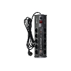 Сетевой фильтр CROWN CMPS-11 черный, 10 розеток, 3 м, фото 1