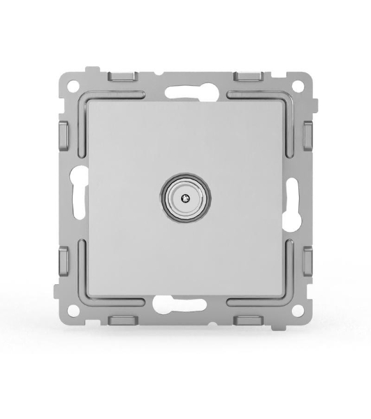 Розетка TV TOKOV ELECTRIC оконечная СП Pixel 1DB механизм алюм.