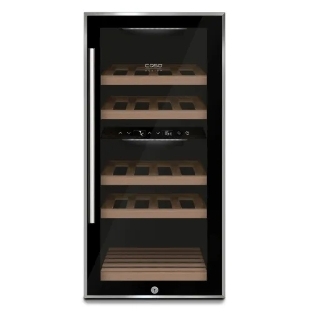 Винный шкаф CASO WineComfort 24 черный, 2 отсека, 24 бут., класс G