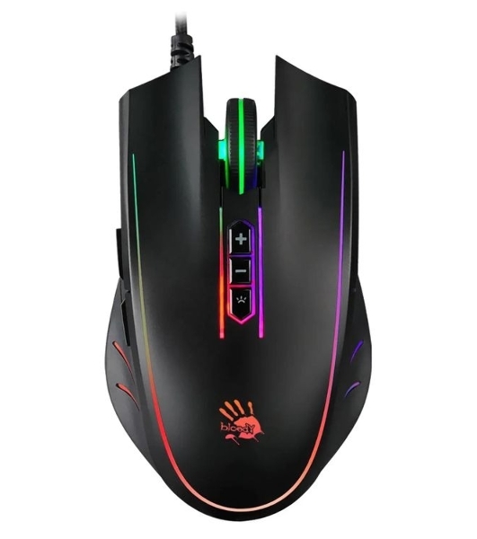 Мышь проводная A4Tech Bloody Q81 черный, 3200 dpi, USB, кнопки - 8