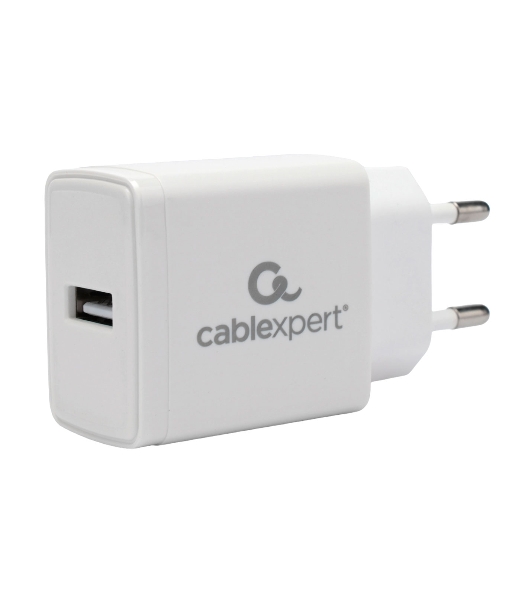Сетевое зарядное устройство Cablexpert MP3A-PC-38 100/220V - 5V USB 1 порт, 2A, белый